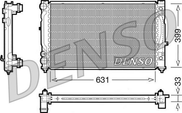 Denso DRM02030 - Радіатор, охолодження двигуна avtolavka.club