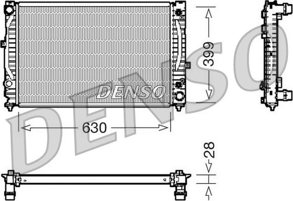 Denso DRM02031 - Радіатор, охолодження двигуна avtolavka.club