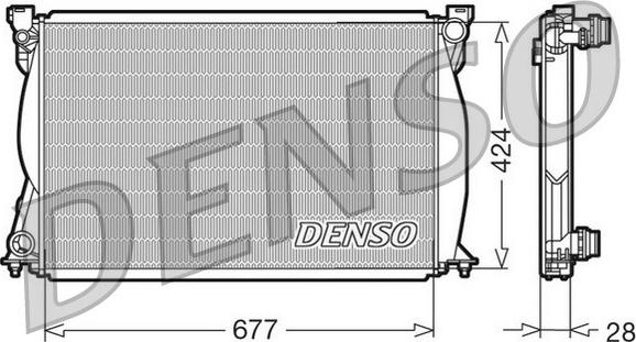 Denso DRM02038 - Радіатор, охолодження двигуна avtolavka.club