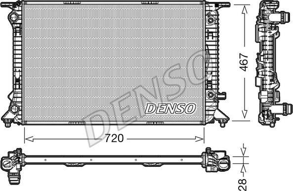 Denso DRM02021 - Радіатор, охолодження двигуна avtolavka.club