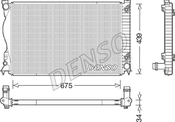 Denso DRM02028 - Радіатор, охолодження двигуна avtolavka.club