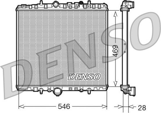 Denso DRM07061 - Радіатор, охолодження двигуна avtolavka.club