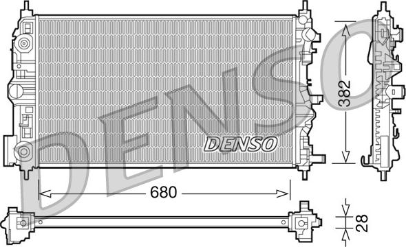 Denso DRM15006 - Радіатор, охолодження двигуна avtolavka.club