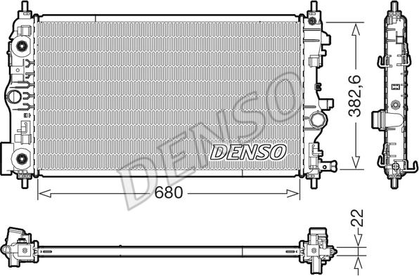 Denso DRM15008 - Радіатор, охолодження двигуна avtolavka.club