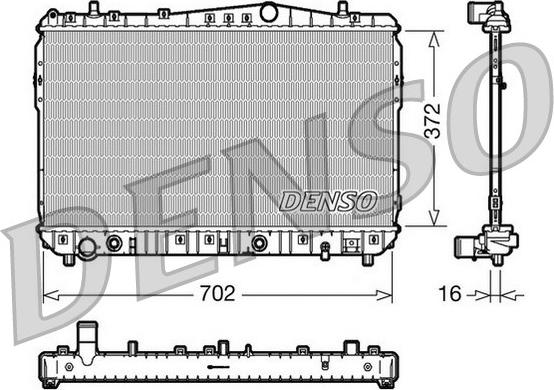 Denso DRM15002 - Радіатор, охолодження двигуна avtolavka.club