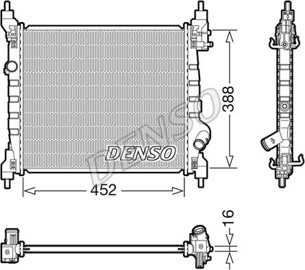 Denso DRM15014 - Радіатор, охолодження двигуна avtolavka.club