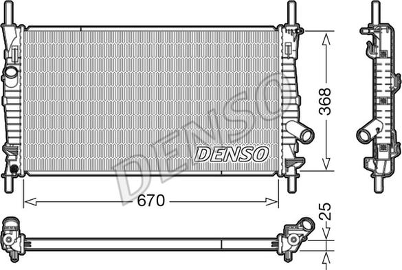 Denso DRM10004 - Радіатор, охолодження двигуна avtolavka.club