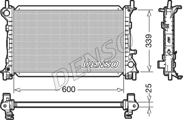 Denso DRM10003 - Радіатор, охолодження двигуна avtolavka.club