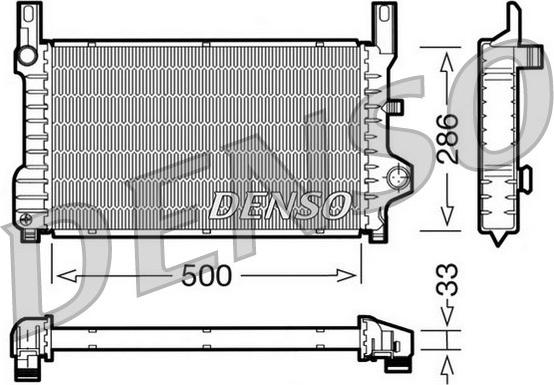 Denso DRM10036 - Радіатор, охолодження двигуна avtolavka.club