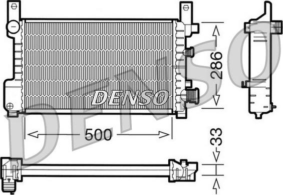 Denso DRM10037 - Радіатор, охолодження двигуна avtolavka.club