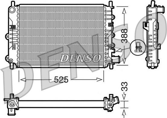 Denso DRM10025 - Радіатор, охолодження двигуна avtolavka.club