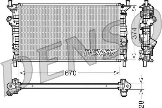 Denso DRM10074 - Радіатор, охолодження двигуна avtolavka.club