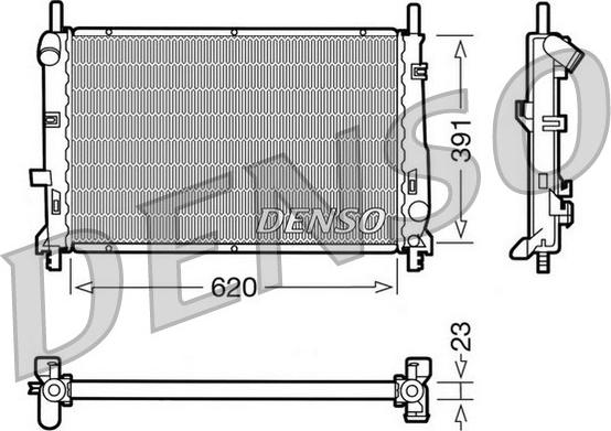 Denso DRM10070 - Радіатор, охолодження двигуна avtolavka.club