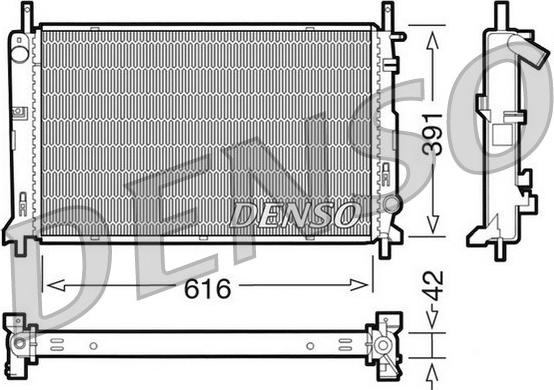 Denso DRM10071 - Радіатор, охолодження двигуна avtolavka.club