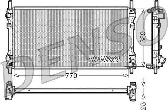 Denso DRM10104 - Радіатор, охолодження двигуна avtolavka.club