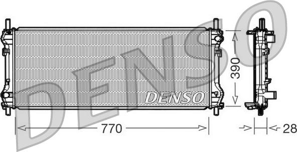 Denso DRM10103 - Радіатор, охолодження двигуна avtolavka.club