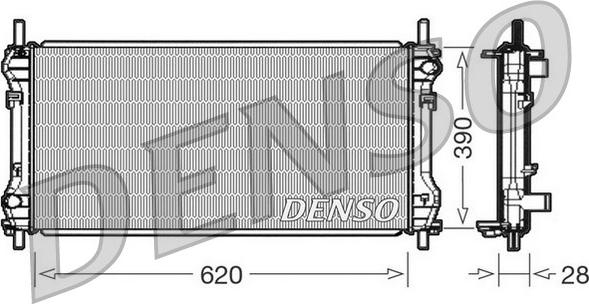 Denso DRM10102 - Радіатор, охолодження двигуна avtolavka.club