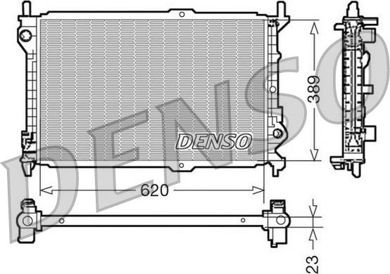 Denso DRM10107 - Радіатор, охолодження двигуна avtolavka.club