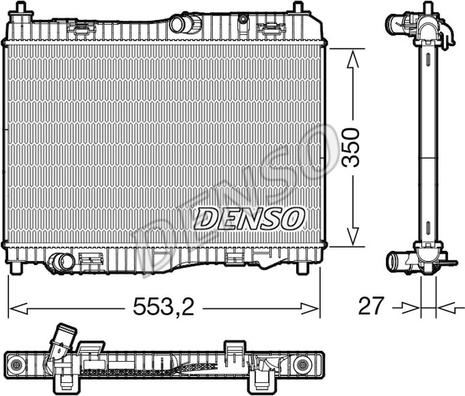 Denso DRM10116 - Радіатор, охолодження двигуна avtolavka.club