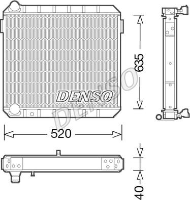Denso DRM10110 - Радіатор, охолодження двигуна avtolavka.club