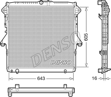 Denso DRM10118 - Радіатор, охолодження двигуна avtolavka.club