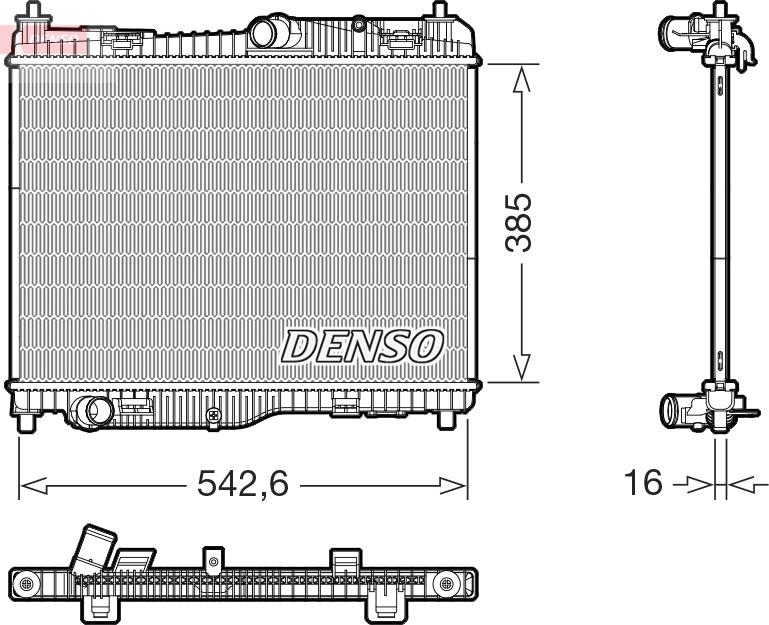 Denso DRM10123 - Радіатор, охолодження двигуна avtolavka.club