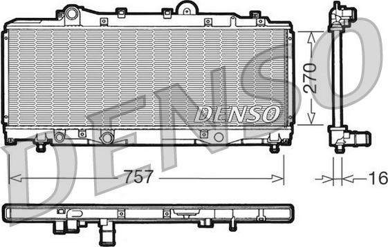 Denso DRM13001 - Радіатор, охолодження двигуна avtolavka.club