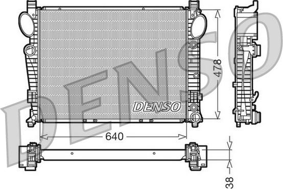 Denso DRM17095 - Радіатор, охолодження двигуна avtolavka.club