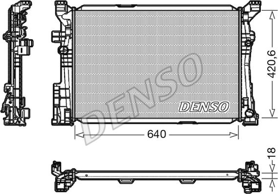 Denso DRM17096 - Радіатор, охолодження двигуна avtolavka.club