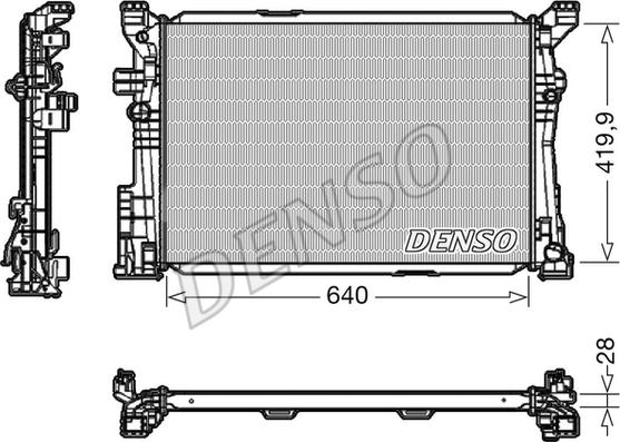 Denso DRM17097 - Радіатор, охолодження двигуна avtolavka.club