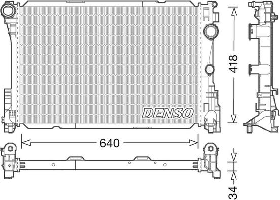 Denso DRM17049 - Радіатор, охолодження двигуна avtolavka.club