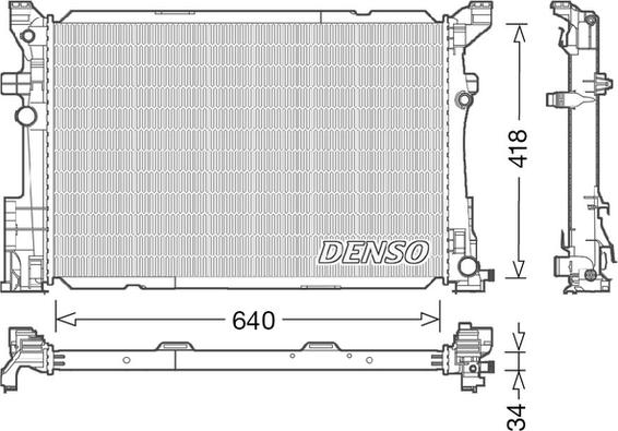 Denso DRM17054 - Радіатор, охолодження двигуна avtolavka.club