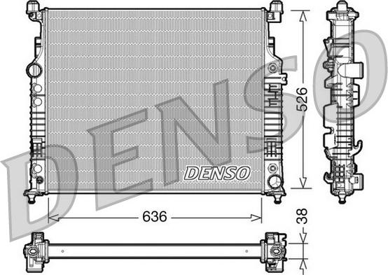 Denso DRM17007 - Радіатор, охолодження двигуна avtolavka.club