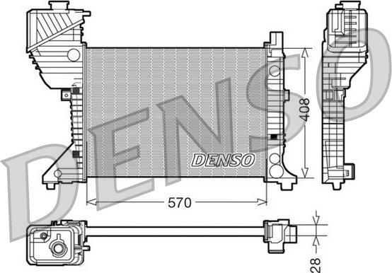 Denso DRM17016 - Радіатор, охолодження двигуна avtolavka.club