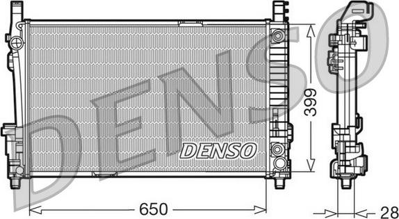 Denso DRM17013 - Радіатор, охолодження двигуна avtolavka.club