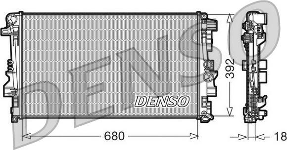 Denso DRM17012 - Радіатор, охолодження двигуна avtolavka.club