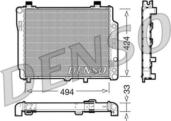 Denso DRM17075 - Радіатор, охолодження двигуна avtolavka.club