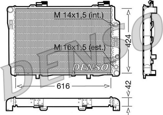 Denso DRM17073 - Радіатор, охолодження двигуна avtolavka.club