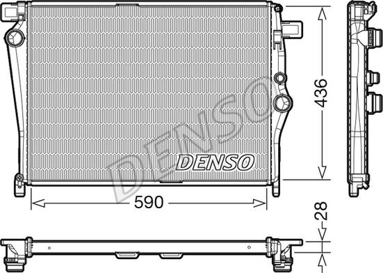 Denso DRM17105 - Радіатор, охолодження двигуна avtolavka.club