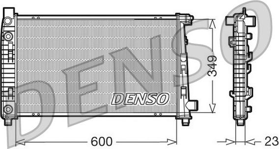 Denso DRM17102 - Радіатор, охолодження двигуна avtolavka.club