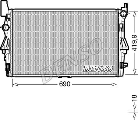 Denso DRM17114 - Радіатор, охолодження двигуна avtolavka.club