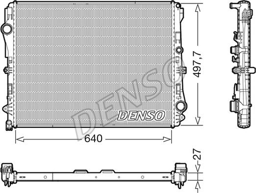 Denso DRM17116 - Радіатор, охолодження двигуна avtolavka.club