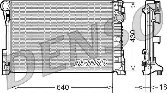 Denso DRM17111 - Радіатор, охолодження двигуна avtolavka.club
