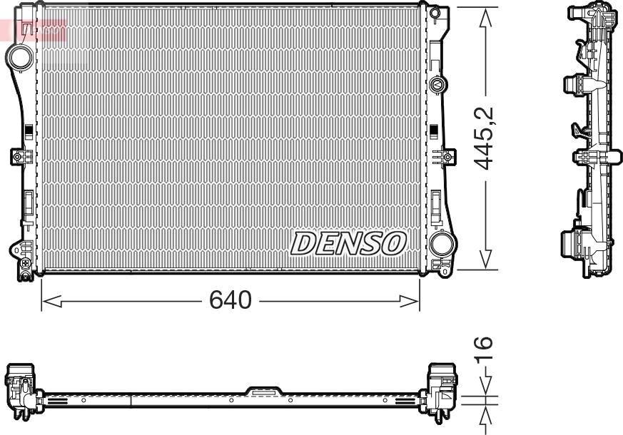 Denso DRM17118 - Радіатор, охолодження двигуна avtolavka.club