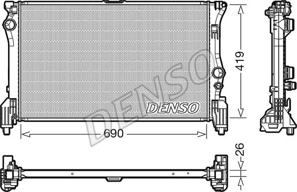 Denso DRM17112 - Радіатор, охолодження двигуна avtolavka.club