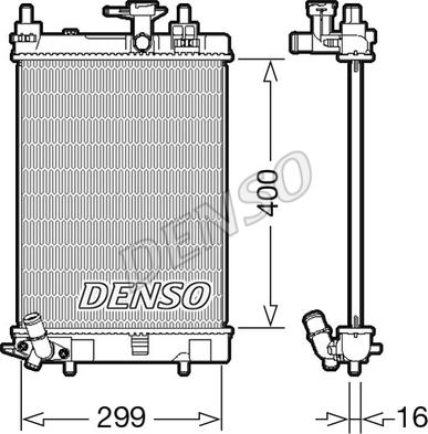 Denso DRM35003 - Радіатор, охолодження двигуна avtolavka.club