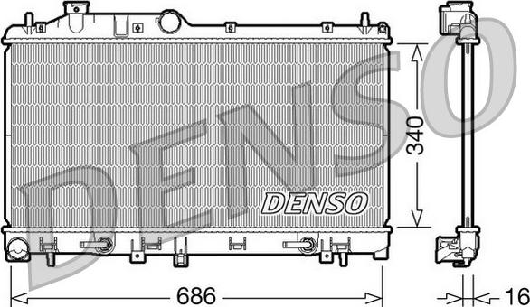 Denso DRM36009 - Радіатор, охолодження двигуна avtolavka.club