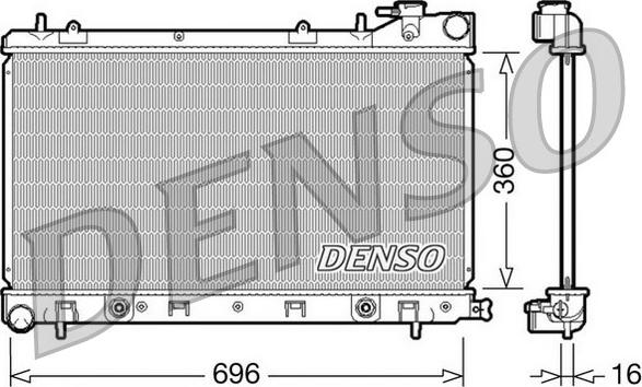 Denso DRM36002 - Радіатор, охолодження двигуна avtolavka.club