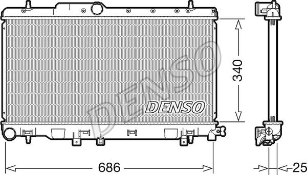 Denso DRM36019 - Радіатор, охолодження двигуна avtolavka.club