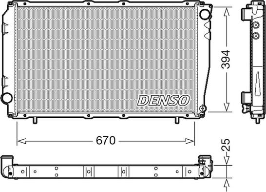 Denso DRM36016 - Радіатор, охолодження двигуна avtolavka.club